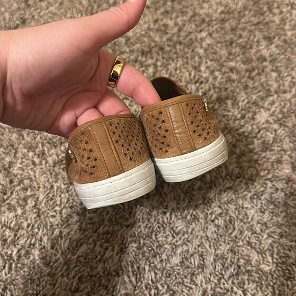 Tory Burch Perforated Suede Slip On Shoes Brown - Picture 4 of 13